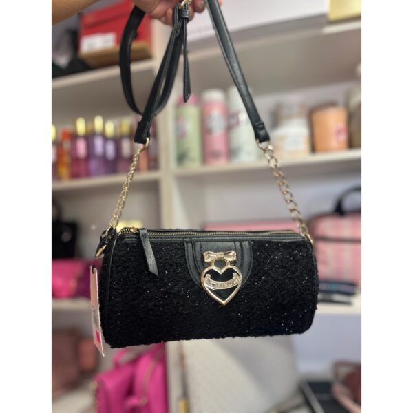 Crossbody Juicy negra brillante